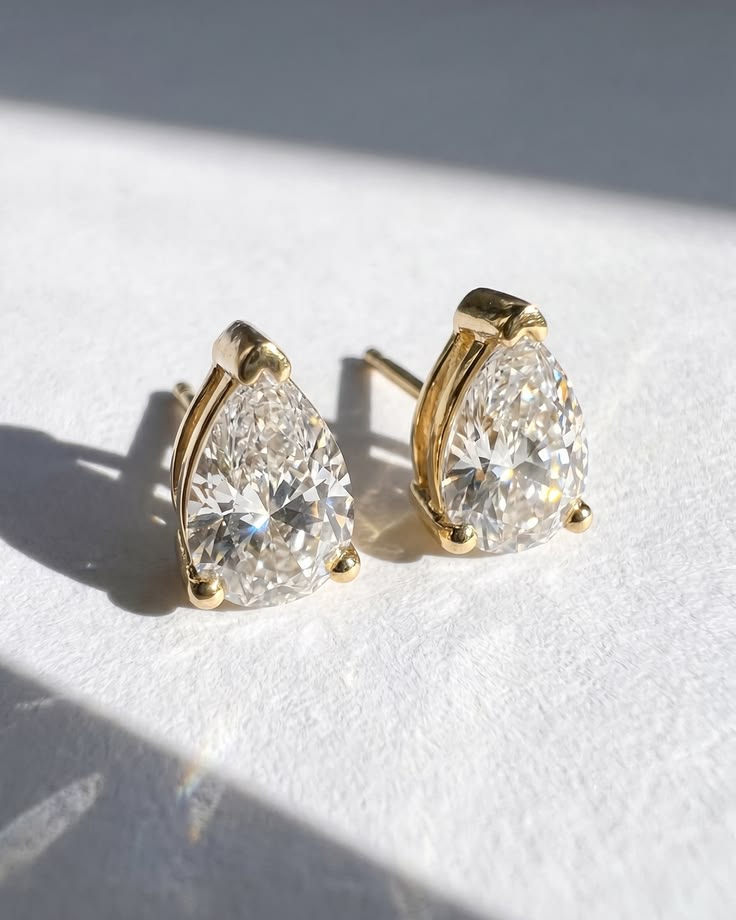 Luxury Teardrop Crystal Earrings for Women | Elegant Daily Wear & Party Jewelry | E VS1 VG VG