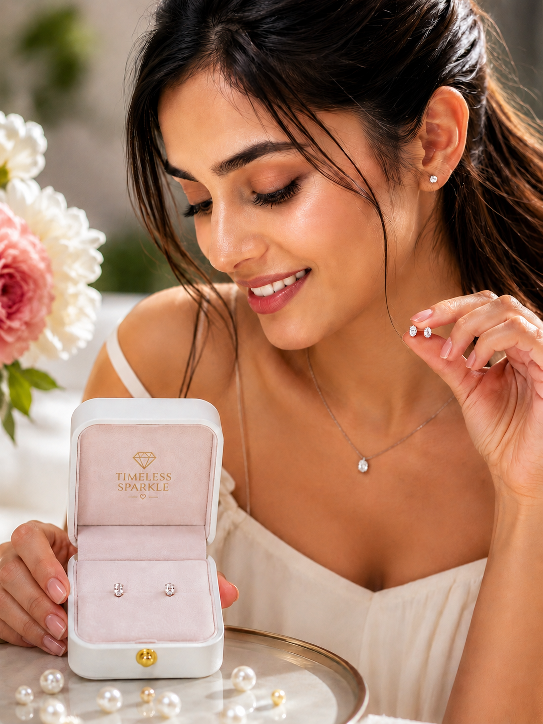 Luxury Teardrop Crystal Earrings for Women | Elegant Daily Wear & Party Jewelry | E VS1 VG VG