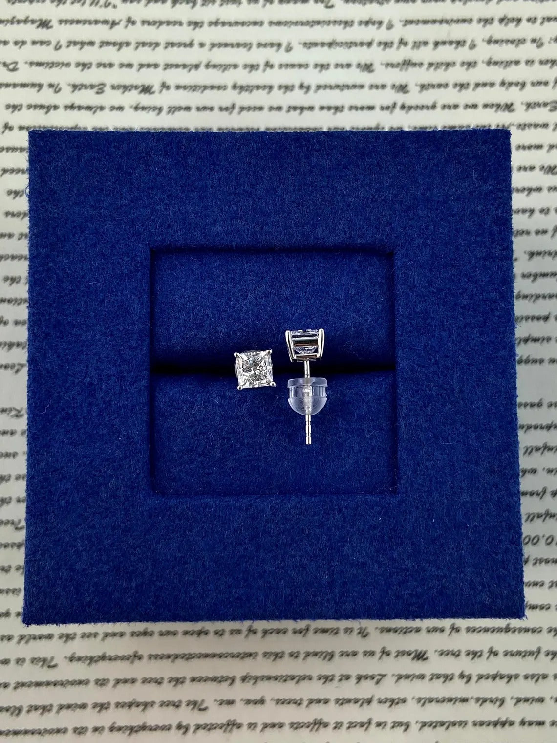 Princess Cut Diamond Look Stud Earrings ✨ | Luxury Square Crystal Earrings for Women | Elegant Daily Wear & Party Jewelry
