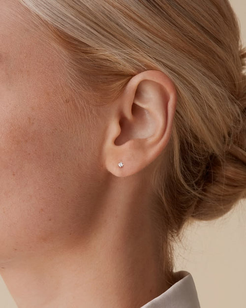 Classic Round Cut Diamond Stud Earrings – Minimal Luxury Everyday Wear