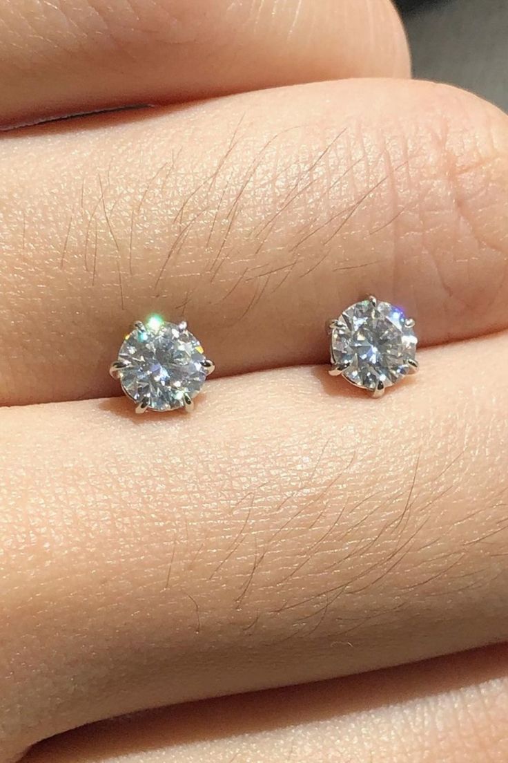 Elegant Diamond Stud Earrings | Timeless Everyday Sparkle ( E vs1 vg )