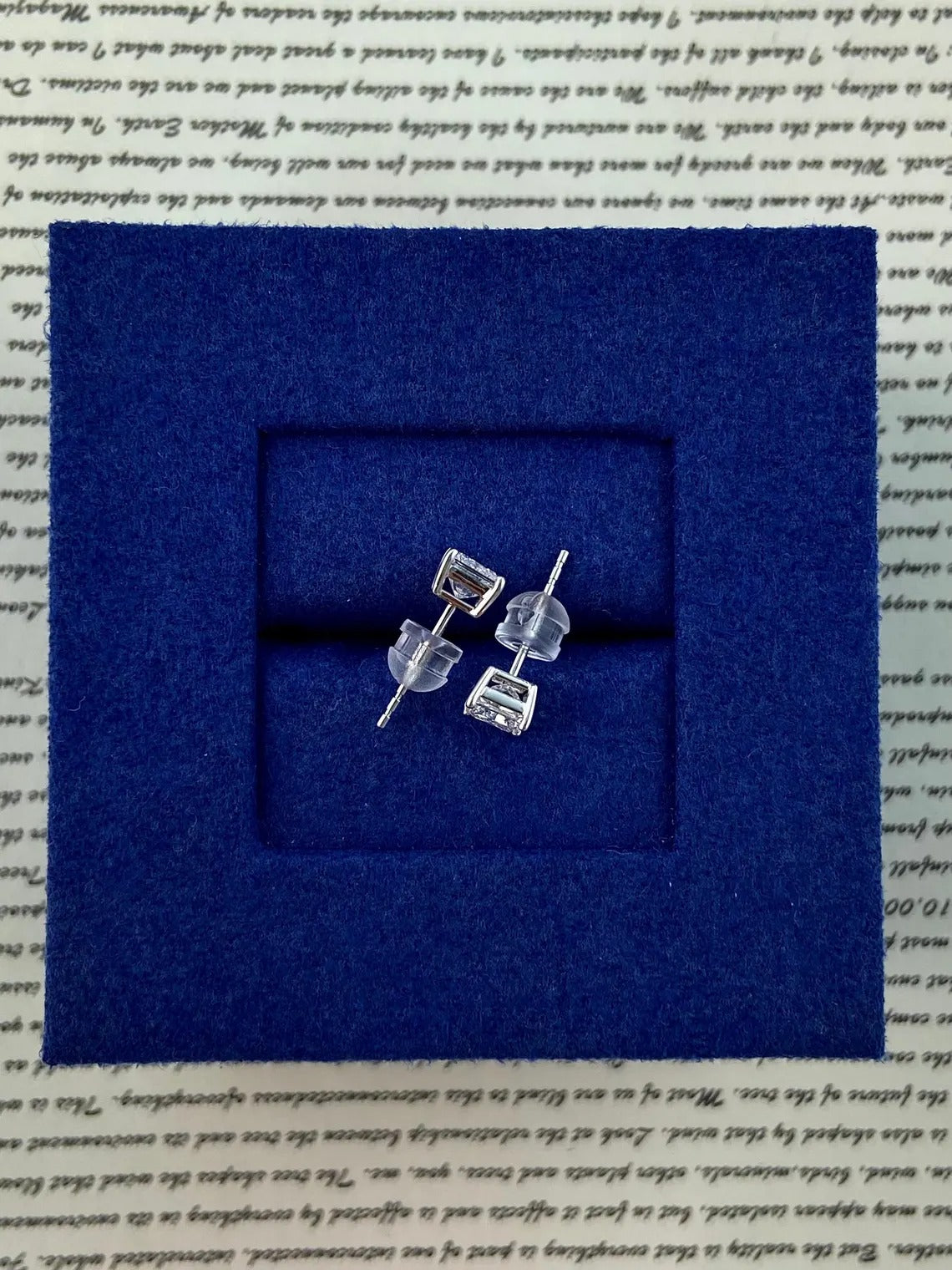 Princess Cut Diamond Look Stud Earrings ✨ | Luxury Square Crystal Earrings for Women | Elegant Daily Wear & Party Jewelry