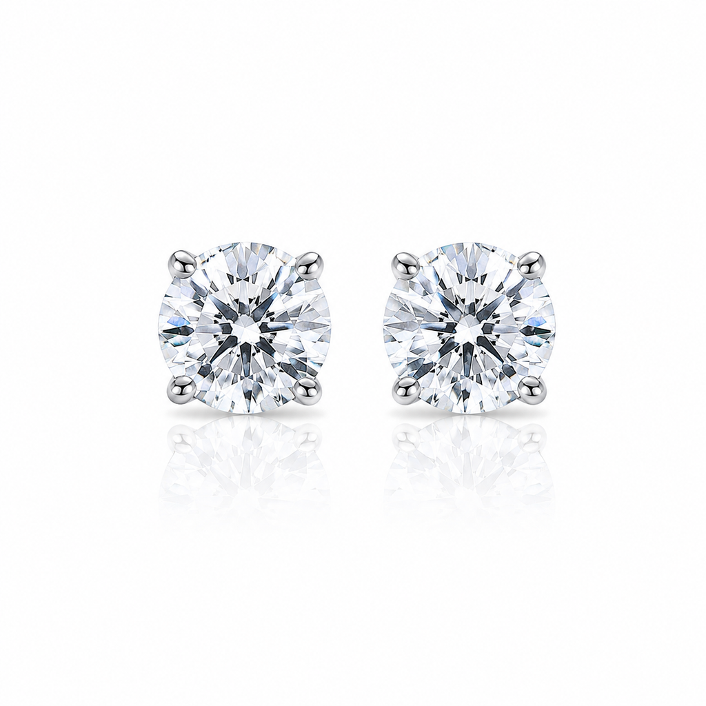 Premium Crystal Silver Earrings for Girls & Women ( E VS1 VG )