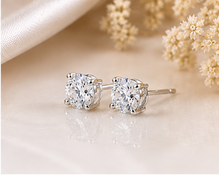 💎 Suraj Diamond Real Stud Earrings for Girls | Certified Natural Diamonds