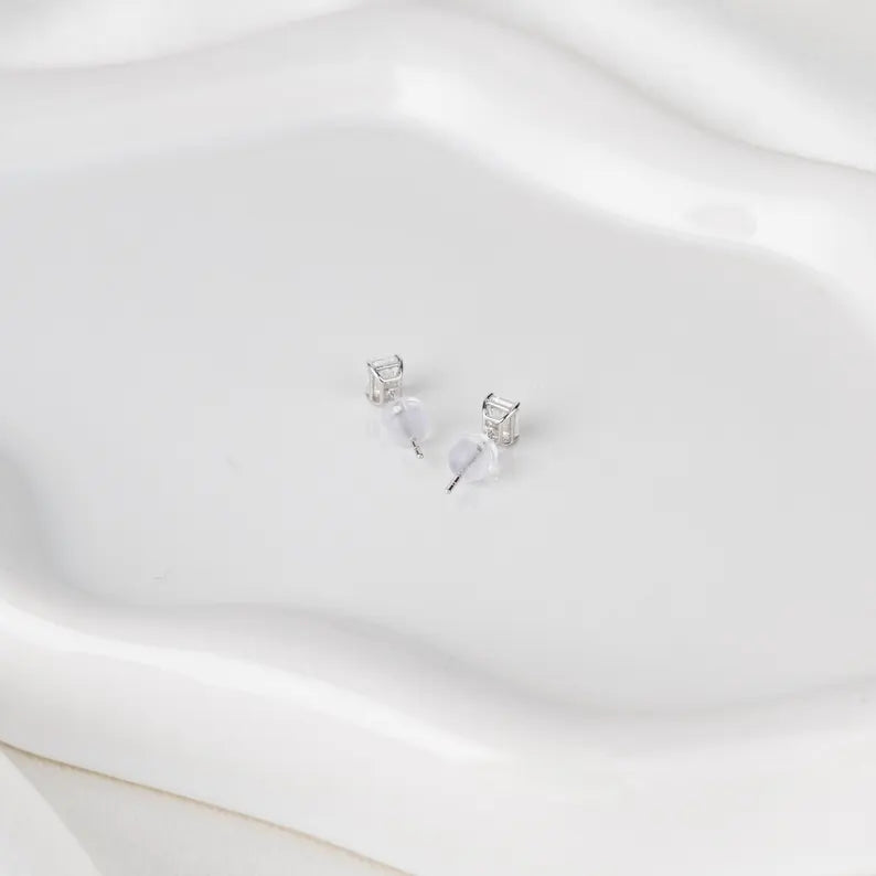 Premium Radiant Solitaire Diamond Earrings – Luxury Everyday Glam 💎- E VS1 VG VG